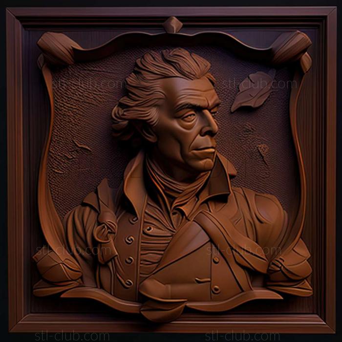 3D model Joseph Wright of Derby American artist (STL)